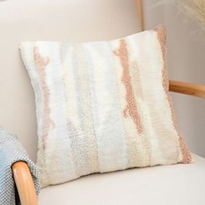 Solid Color Plush Fur Pillow Cover Decorative Pillowcase Throw Cushion Cover for Sofa Couch Bed Bench Living Room 1PC Lightinthebox