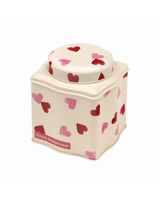 Emma Bridgewater Pink Hearts Dome Lid Curved Tin Caddy 105 x 10.5 x 11 cm