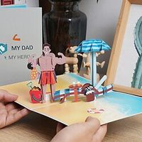 3D Pop Up Father's Day Card for Men Dad Husband Birthday Greeting Card for Dad Best Dad Ever Pop Up Card Fathers Day Card Greeting Card Happy Fathers Day Card for Dad from Daughter Son Lightinthebox