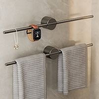 405060cm Towel Rack Holder Punch Free Kitchen Bathroom Accessories Sets Wall-mounted Toilet Paper Bar Aluminium Alloy Lightinthebox - thumbnail