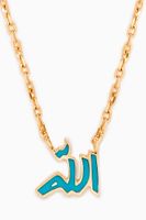 Mina "Allah" Enamel Necklace in 18kt Yellow Gold Mina "Allah" Enamel Necklace in 18kt Yellow Gold