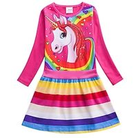 Girls' Cartoon 3D Printed Graphic Dresses Cute Dress Kids Regular Fit miniinthebox - thumbnail