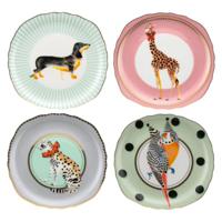 Yvonne Ellen Animal Tea Plates 16Cm - Animals (Set of 4) - thumbnail