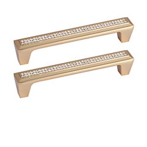 All Metal Cabinet Handles and Pulls with Crystal DrawerFurniture Knobs with Screws Contemporary Euro Style 2 Pack Titanium Gold or Polished Chrome 2pcs - Bathroom  Hotel bath Lightinthebox