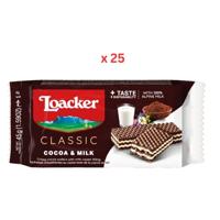 Loacker Classic Cocoa and Milk Wafers 25X45G