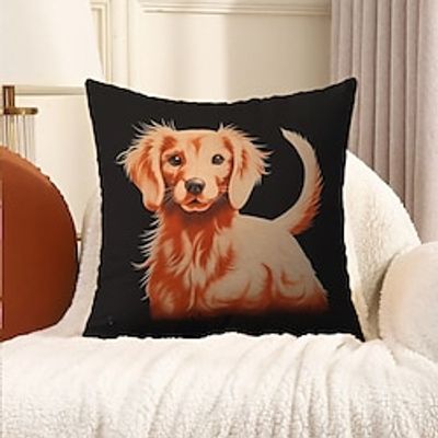 1PC Dog Double Side Pillow Cover Soft Decorative Square Cushion Case Pillowcase for Bedroom Livingroom Sofa Couch Chair Lightinthebox