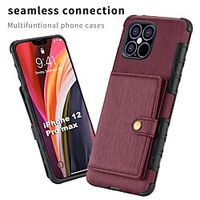 Wallet Case for iPhone 12 Pro Max iPhone 12 Mini Shockproof Back Cover with Card Holder for iPhone 11 Pro Max XR XS MAX X 7 8 Plus miniinthebox - thumbnail
