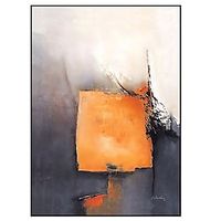 Oil Painting Handmade Hand Painted Wall Art Modern Gray and Orange Abstract Minimalist Home Decoration Decor Rolled Canvas No Frame Unstretched miniinthebox - thumbnail