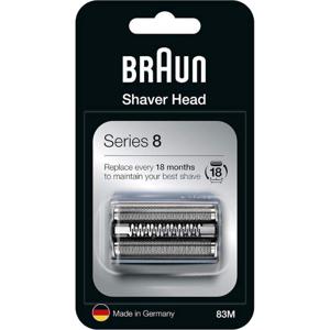 Braun Series 8 Cassette 83M Electric Shaver Head Replacement Silver, For Series 8