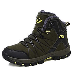 Men's Unisex Boots Hiking Boots Sporty Casual Classic Athletic Outdoor Hiking Shoes Leather Suede Warm Waterproof Non-slipping Booties / Ankle Boots Gray Green Black Color Block Fall Winter miniinthebox