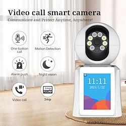 2K 3MP Video Calling Smart Camera 2.4 Inch Screen AI Detect Two Way Audio Color Night Vision 2MP Indoor Baby Monitor ICSEE APP Lightinthebox