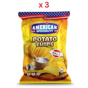 American Specialty Potato Chips - Salt 170g Pack Of 3