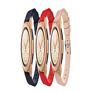 Smart watch band galaxy watch 42mm active 2 active gear sport vivoactive 3 armband [3-pack] silicone replacement watchband sport armband with clasp - midnight blue  red  vintage rose pink Lightinthebox