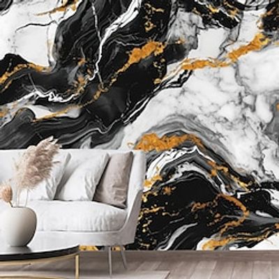 Black and White Marble Wallpaper Mural Wall Covering Sticker Peel and Stick Removable PVCVinyl Material Self AdhesiveAdhesive Required Wall Decor for Living Room Kitchen Bathroom Lightinthebox