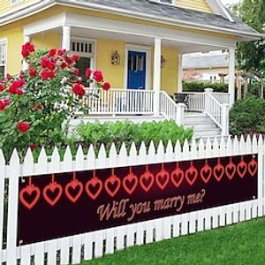 Wedding Proposal Banner Tapestry Marriage Art Decor Photograph Backdrop Blanket Curtain Hanging Home Bedroom Living Room Decoration Lightinthebox