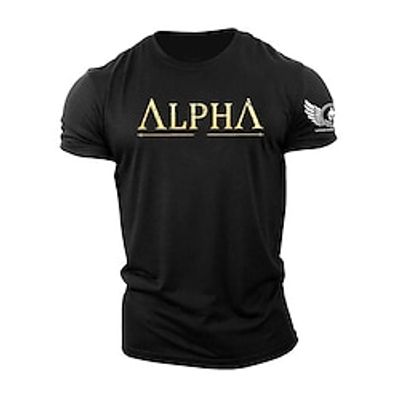Men's Unisex T shirt Tee Letter Crew Neck Black Print Outdoor Street Short Sleeve Print Clothing Apparel Sports Designer Casual Big and Tall  Summer  Summer Lightinthebox