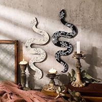 2pcs Bohemian Witchy Charm Adorable Wooden Snake Wall Decorations for Home Room Wall Decor Lightinthebox