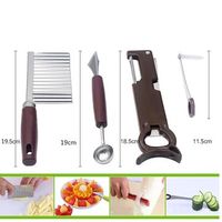 4Pcs/Set Fruits Vegetables Carved Knife Tools Kit Watermelon Melon Fruits Baller Carving Knife Scoop