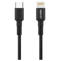 Levore 6ft Pvc Usb C To Lightning Cable-(Black)-(Lc1121-bk)