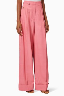 Flou Wide-Leg Pants in Sustainable Viscose Blend Flou Wide-Leg Pants in Sustainable Viscose Blend