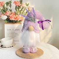 Mother's Day Faceless Doll: Standing Gnome Figurine in Purple Fabric, Perfect Tabletop Decorative Display Piece Lightinthebox