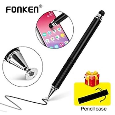 2 PCS Universal 2 In 1 Stylus Drawing Tablet Pens Capacitive Screen Caneta Touch Pen for Mobile Android Phone Smart Pen Accessories miniinthebox