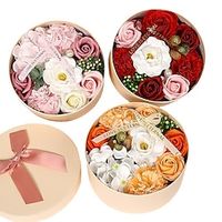 Artificial Peony Flowers Set In Round Gift Box For Mother Wife Girlfriends Lover Day Valentine's Day mother大于 Lightinthebox - thumbnail