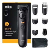Braun Beard Trimmer Series 5, +8 Styling Tools, 40 Lengths, Sharp Blade, Black - BT5560