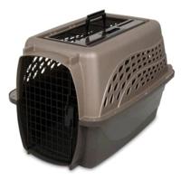 Petmate Two Door Top Load Kennel 24 Inch Up To 15Lbs, Metallic Pearl Tan And Coffee Ground