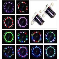 bike wheel lights - waterproof led bicycle spoke lights safety tire lights - great gift for kids adults - 30 different patterns change - bike accessories - easy to install (2 pack) Lightinthebox - thumbnail