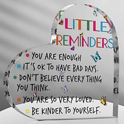 Cheer Up Gifts For Best Friend Encouragement Signs For Women -Clear Acrylic Desk Decorative Sign For Home Office Thank You Gift Art Craft Ornament Gift Aesthetic Decor Desk Ornament Lightinthebox