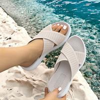 Women's Sandals Plus Size Flyknit Shoes Sports Sandals Outdoor Daily Beach Wedge Round Toe Classic Casual Comfort Walking Knit Tissage Volant Loafer Black Pink Beige Lightinthebox