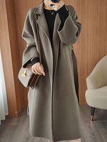 Double-sided Woolen Long Over-the-knee Loose Thickened Woolen Coat