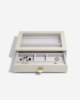 Stackers Classic Ring & Bracelet Drawer with Glass Lid Pebble Oatmeal