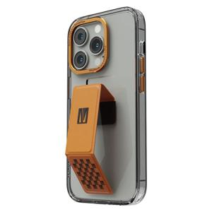 Levelo Morphix Clara Gripstand IMD Clear Back Case For iPhone 14 Pro - Orange