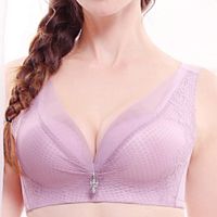 Soft Wireless Gauze Lace Breathable Deep Plunge Adjustable Bras