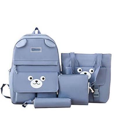 Women's Backpack School Bag Bookbag School Traveling Cartoon Geometric Pattern Canvas Large Capacity Durable Zipper Black Pink Blue miniinthebox Women's Backpack School Bag Bookbag School Traveling Cartoon Geometric Pattern Canvas Large Capacity Durable Zipper Black Pink Blue miniinthebox