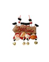 Kaemingk Decoris Santa Dolomite Santa with Snowman Deer with 4 Bells