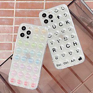 Phone Case For Apple Back Cover iPhone 12 Pro Max 11 SE 2020 X XR XS Max 8 7 Shockproof Dustproof Word  Phrase Graphic TPU Lightinthebox
