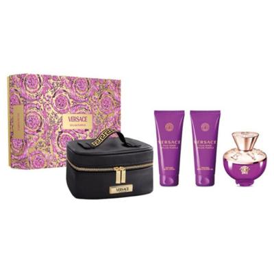 Versace Dylan Purple Pour Femme (W) Edp 100Ml + 100Sg + 100Bl + Pouch Set