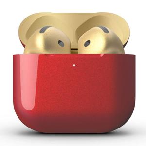 Merlin Craft Customized Apple Airpods 4 Combo Red Gold