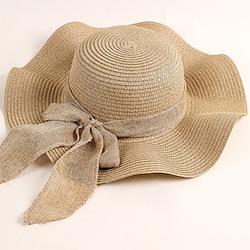 Women's Hat Sun Hat Portable Sun Protection Outdoor Holiday Beach Bow Pure Color Lightinthebox