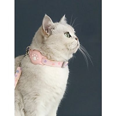 Dog Cat Collar Soft Cute and Cuddly Safety Safety Soft Adorable Outdoor Walking Heart Flower  Floral Polyester Small Dog Medium Dog Large Dog Pink 1PC Lightinthebox