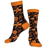 Socks Cycling Socks Halloween Socks Men's Women's Bike / Cycling Breathable Soft Comfortable 1 Pair Graphic Cotton Orange S M L / Stretchy miniinthebox - thumbnail