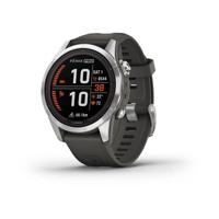 Garmin fenix 7S Pro - Solar Edition Smartwatch - Silver with Graphite Band (42mm) - thumbnail