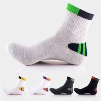 Men's Cotton Blend Soft Breathable Socks Sports Basketball Patchwork Multi Color Socks
