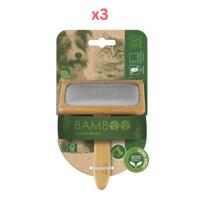M-Pets Bamboo Slicker Brush Large (Pack of 3)