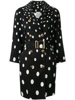 Versace Pre-Owned polka dot trench coat - Black