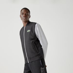Men's Lacoste SPORT Two-Tone Print Fleece Zip Teddy Jacket