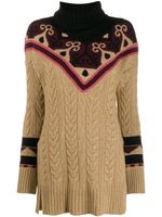 Etro rollneck cable knit sweater - NEUTRALS - thumbnail